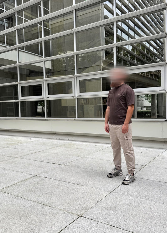 Ensemble cargo t-shirt marron